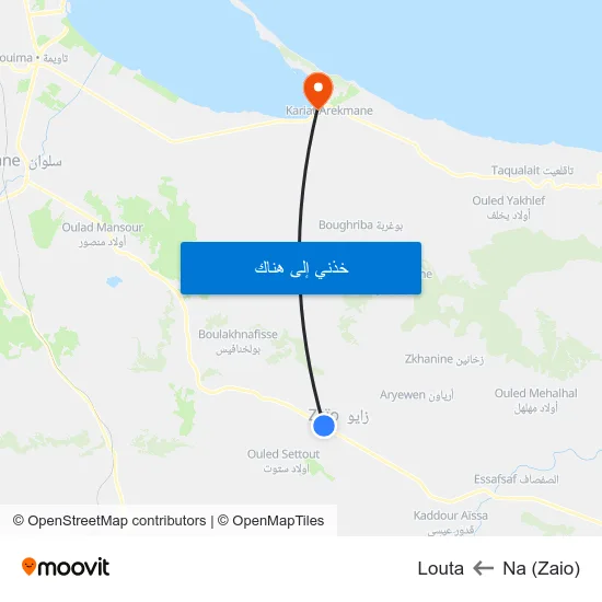 Na (Zaio) to Louta map