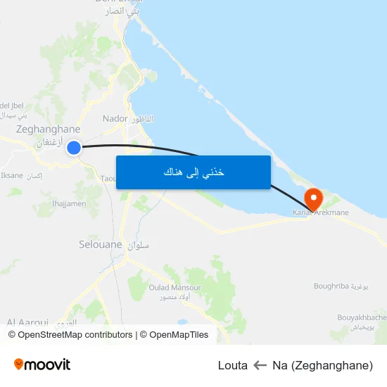 Na (Zeghanghane) to Louta map