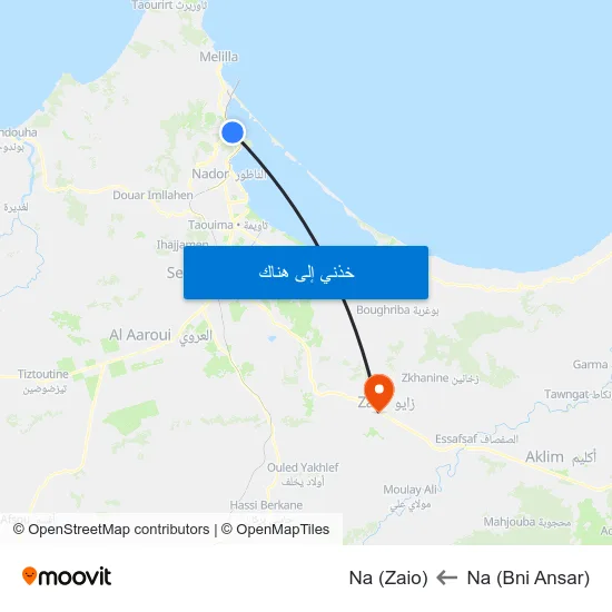 Na (Bni Ansar) to Na (Zaio) map