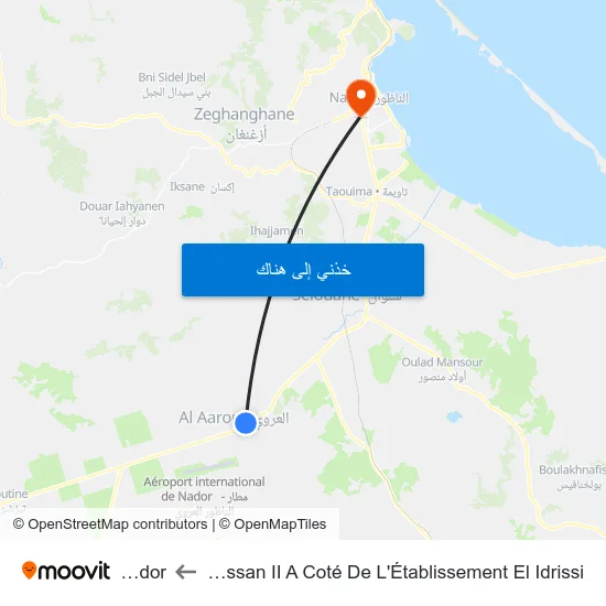 Av Hassan II A Coté De L'Établissement El Idrissi to Nador map