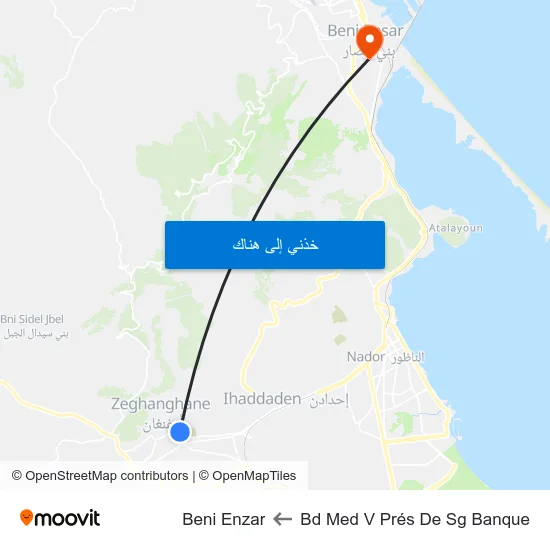 Bd Med V Prés De Sg Banque to Beni Enzar map