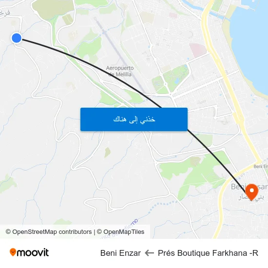Prés Boutique Farkhana -R to Beni Enzar map