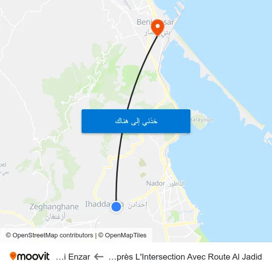 R610 Après L'Intersection Avec  Route Al Jadid to Beni Enzar map