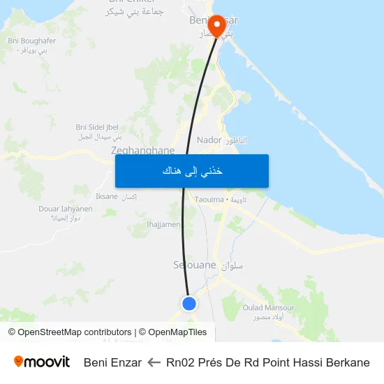 Rn02 Prés De Rd Point Hassi Berkane to Beni Enzar map