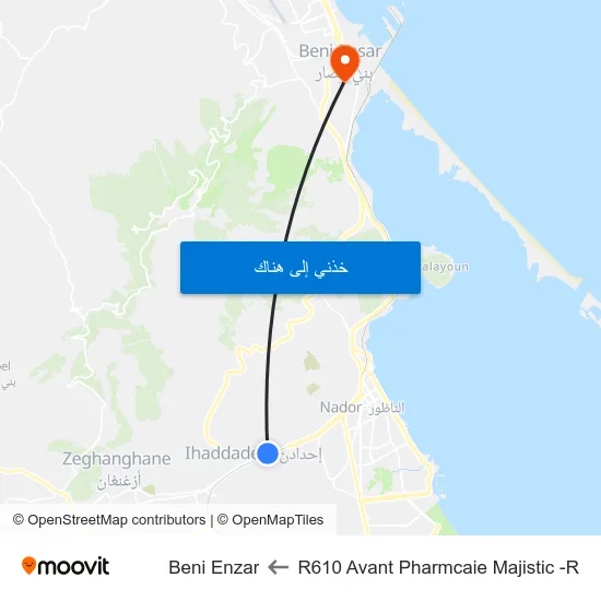 R610 Avant Pharmcaie Majistic -R to Beni Enzar map