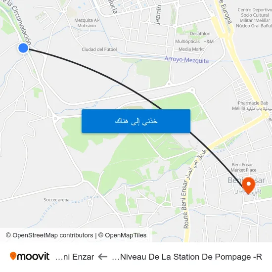 Ai Niveau De La Station De Pompage -R to Beni Enzar map