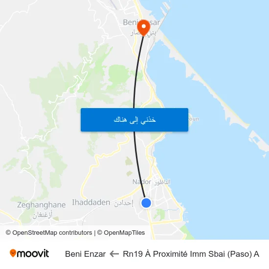 Rn19 À Proximité Imm Sbai (Paso) A to Beni Enzar map