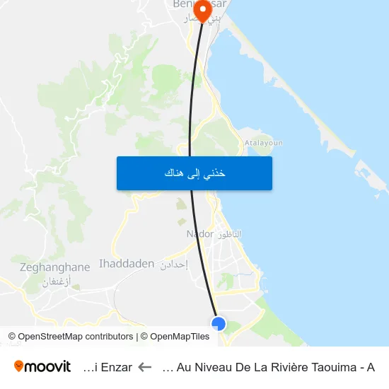 Rn15 Au Niveau De La Rivière Taouima - A to Beni Enzar map