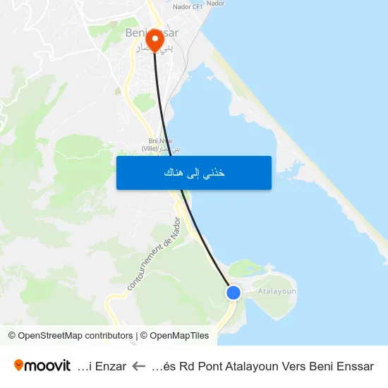 Rn15 Aprés Rd Pont Atalayoun Vers Beni Enssar to Beni Enzar map