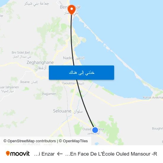 Rn02 En Face De L'École Ouled Mansour -R to Beni Enzar map