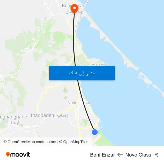 Novo Class -R to Beni Enzar map