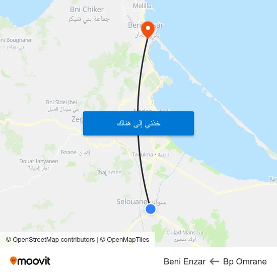 Bp Omrane to Beni Enzar map