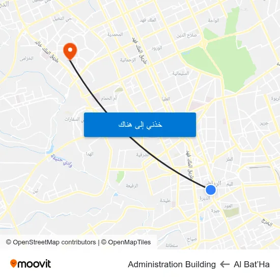 Al Bat’Ha to Administration Building map