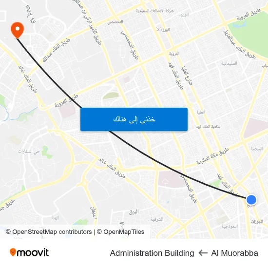 Al Muorabba to Administration Building map