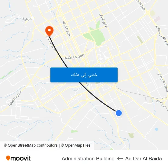 Ad Dar Al Baida to Administration Building map