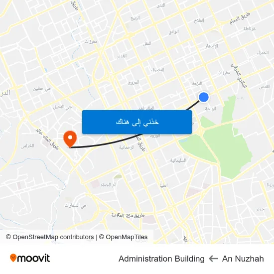 An Nuzhah to Administration Building map