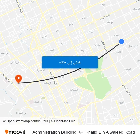 Khalid Bin Alwaleed Road to Administration Building map