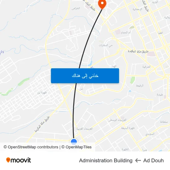 Ad Douh to Administration Building map