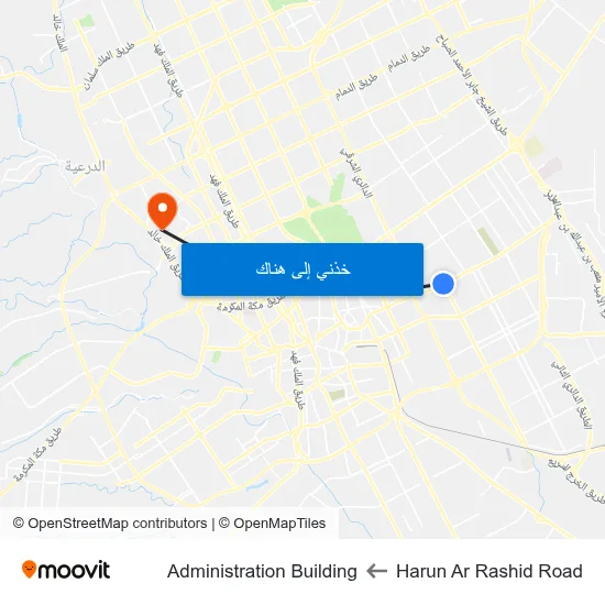 Harun Ar Rashid Road to Administration Building map
