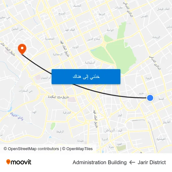 Jarir District to Administration Building map