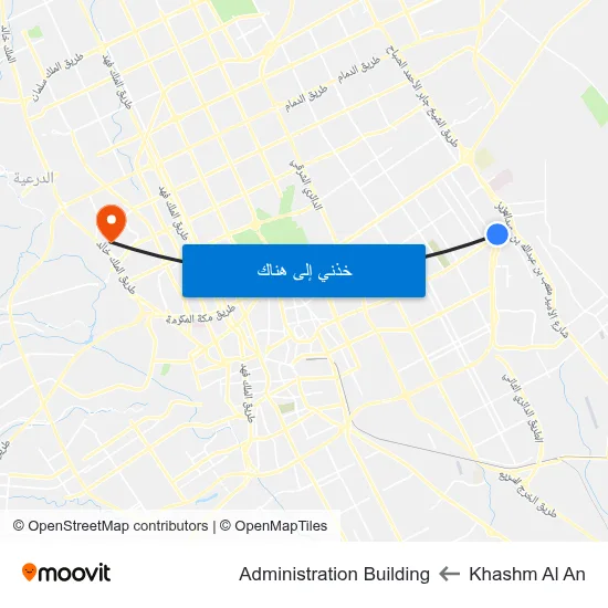 Khashm Al An to Administration Building map