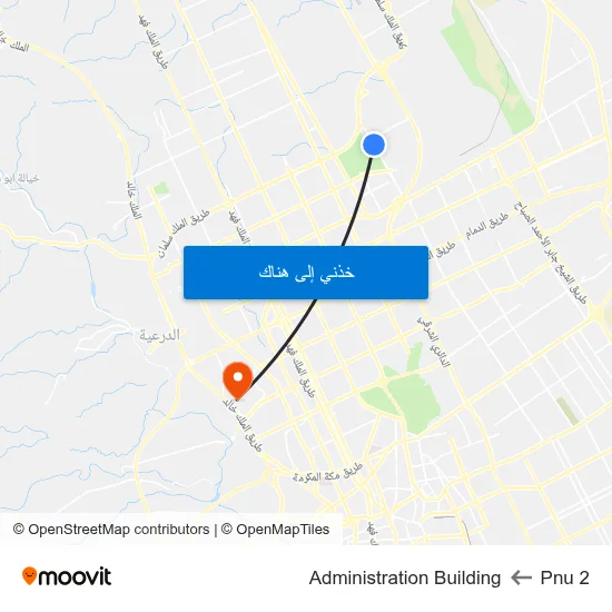 Pnu 2 to Administration Building map