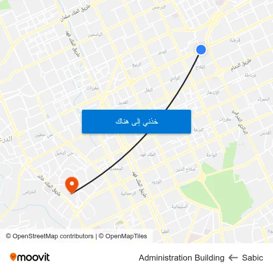 Sabic to Administration Building map