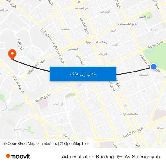 As Sulimaniyah to Administration Building map