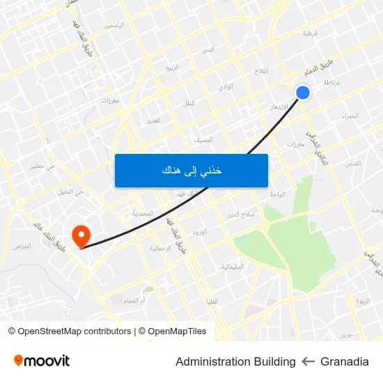 Granadia to Administration Building map