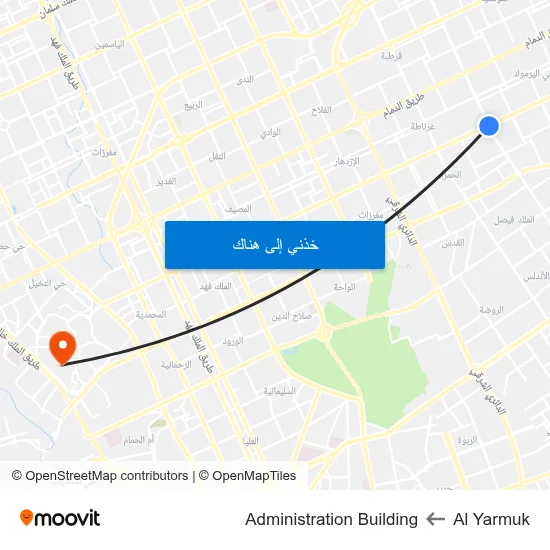 Al Yarmuk to Administration Building map