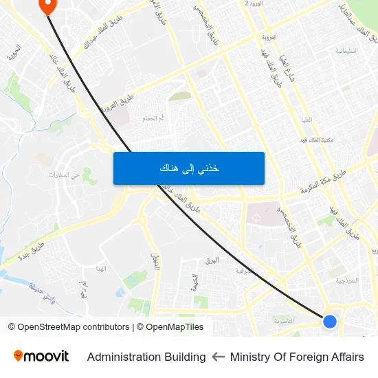 Ministry Of Foreign Affairs to Administration Building map