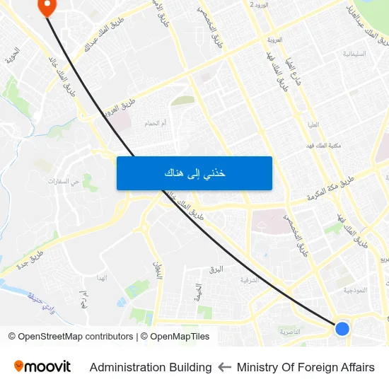 Ministry Of Foreign Affairs to Administration Building map