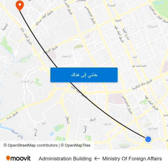 Ministry Of Foreign Affairs to Administration Building map