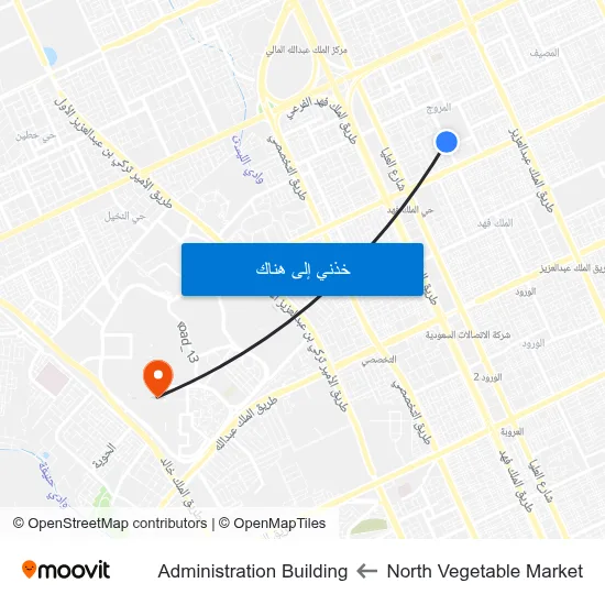 North Vegetable Market to Administration Building map