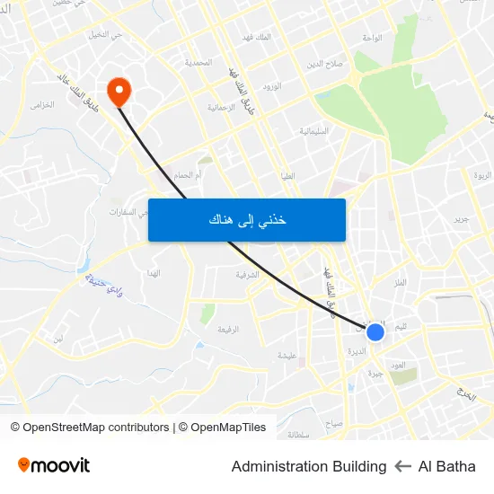 Al Batha to Administration Building map