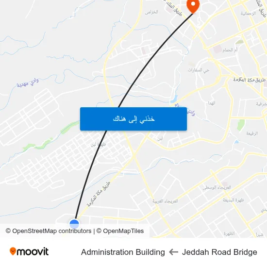 Jeddah Road Bridge to Administration Building map