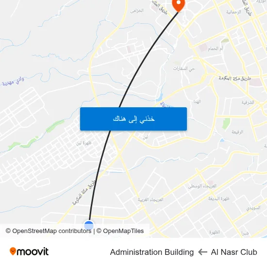 Al Nasr Club to Administration Building map
