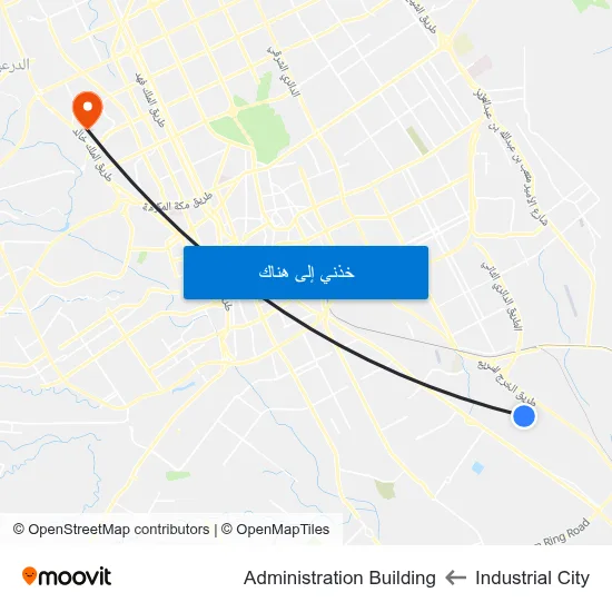 Industrial City to Administration Building map