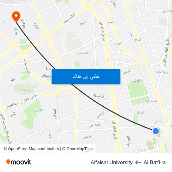 Al Bat’Ha to Alfaisal University map