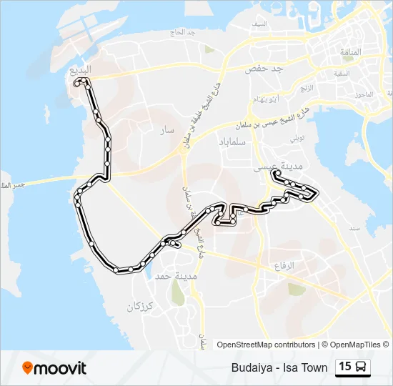15 Bus Line Map