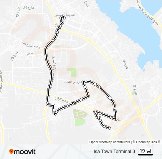 19 Bus Line Map