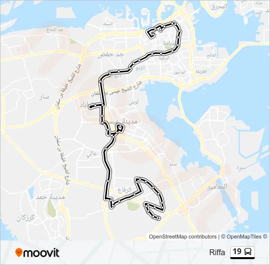 19 Bus Line Map