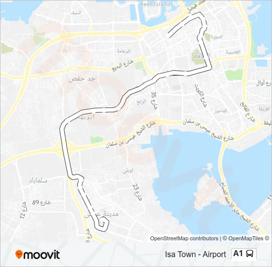 A1 Bus Line Map