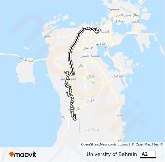 A2 bus Line Map