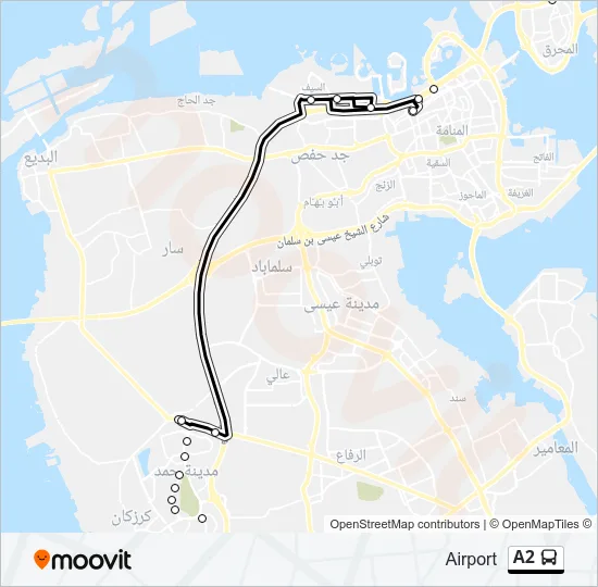 A2 Bus Line Map