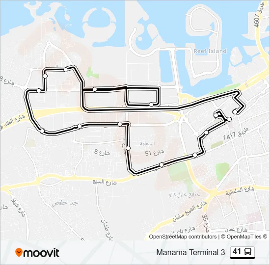 41 Bus Line Map