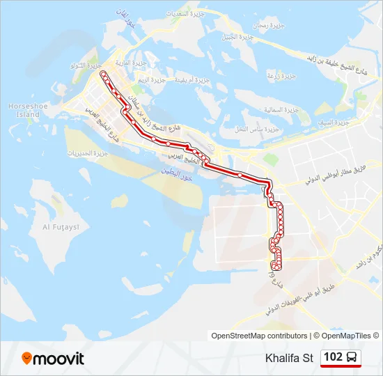 102 Bus Line Map
