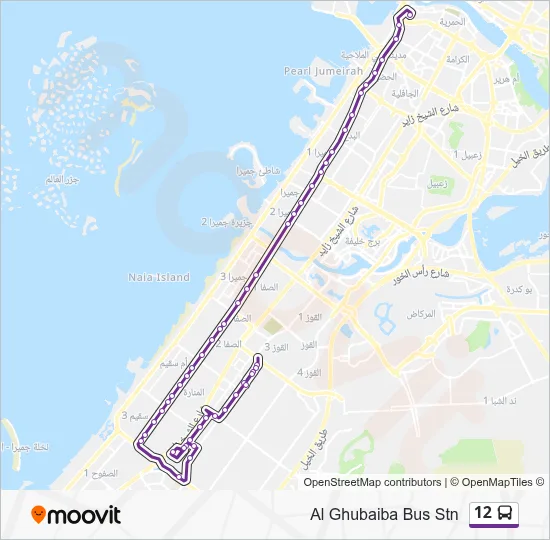 12 Route: Schedules, Stops & Maps - Al Ghubaiba Bus Station (Updated)