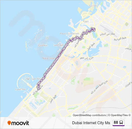 88 Route: Schedules, Stops & Maps - Dubai Internet City Ms (Updated)