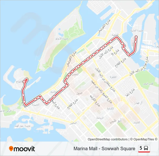 5 Bus Line Map